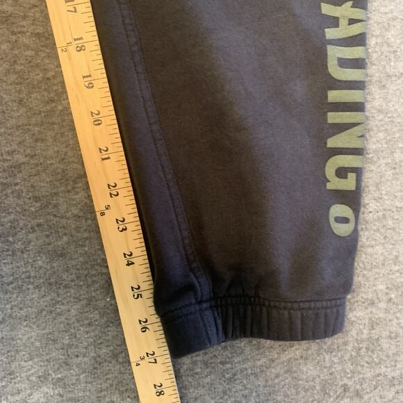 Duluth‎ Trading Sweatpants Mens XLx30 Black Fleece Spellout Joggers Zipper - Picture 9 of 9